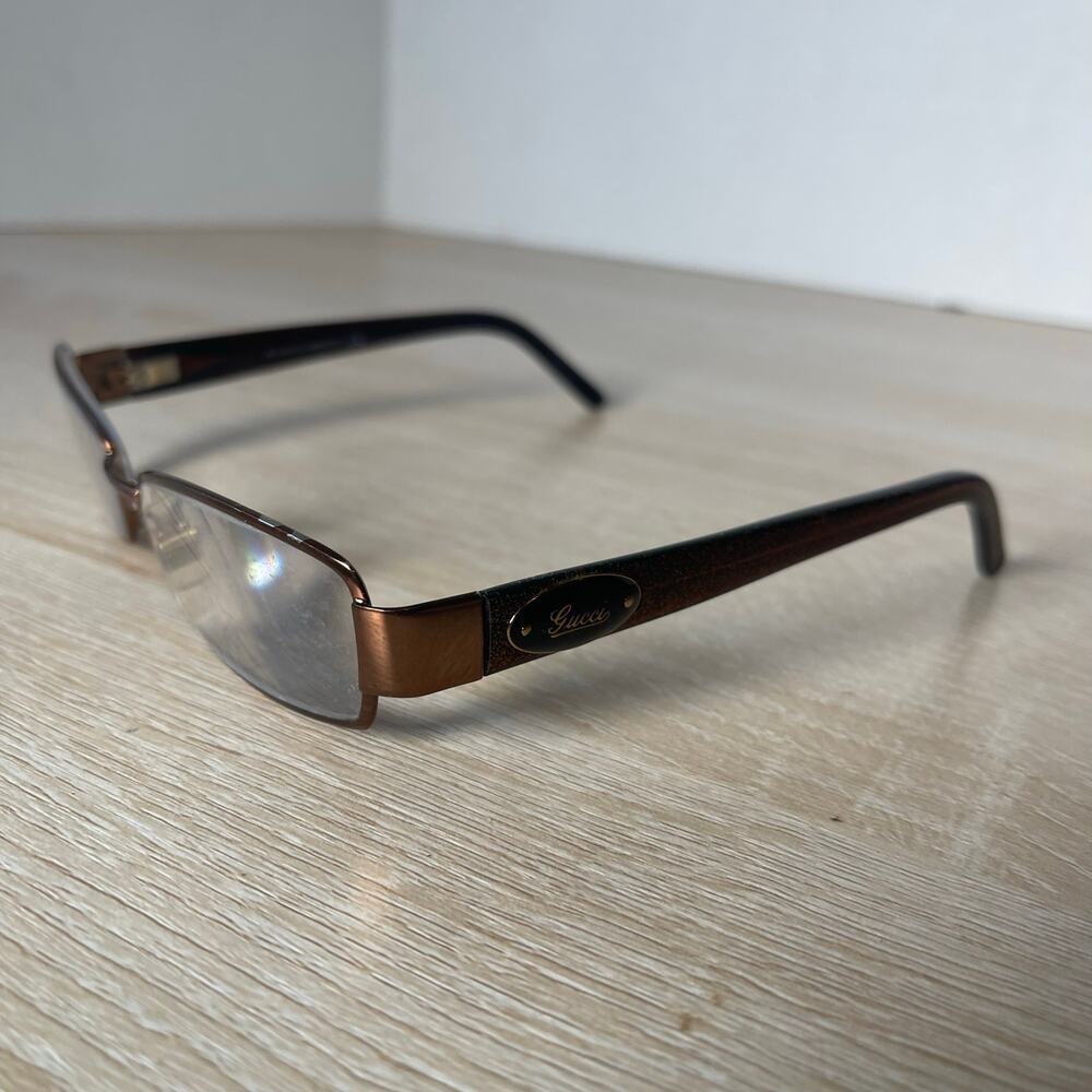 Gucci GG2777 CCI Eyeglasses Brown Glitter Rectangular 54-16-130 - Picture 3 of 9